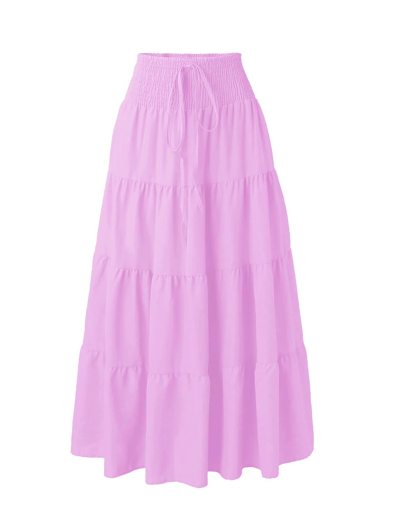 Women's Maxi Skirt High Waisted Slimming a Line Design with Elastic Waist Perfect for Summer and Beach Wear