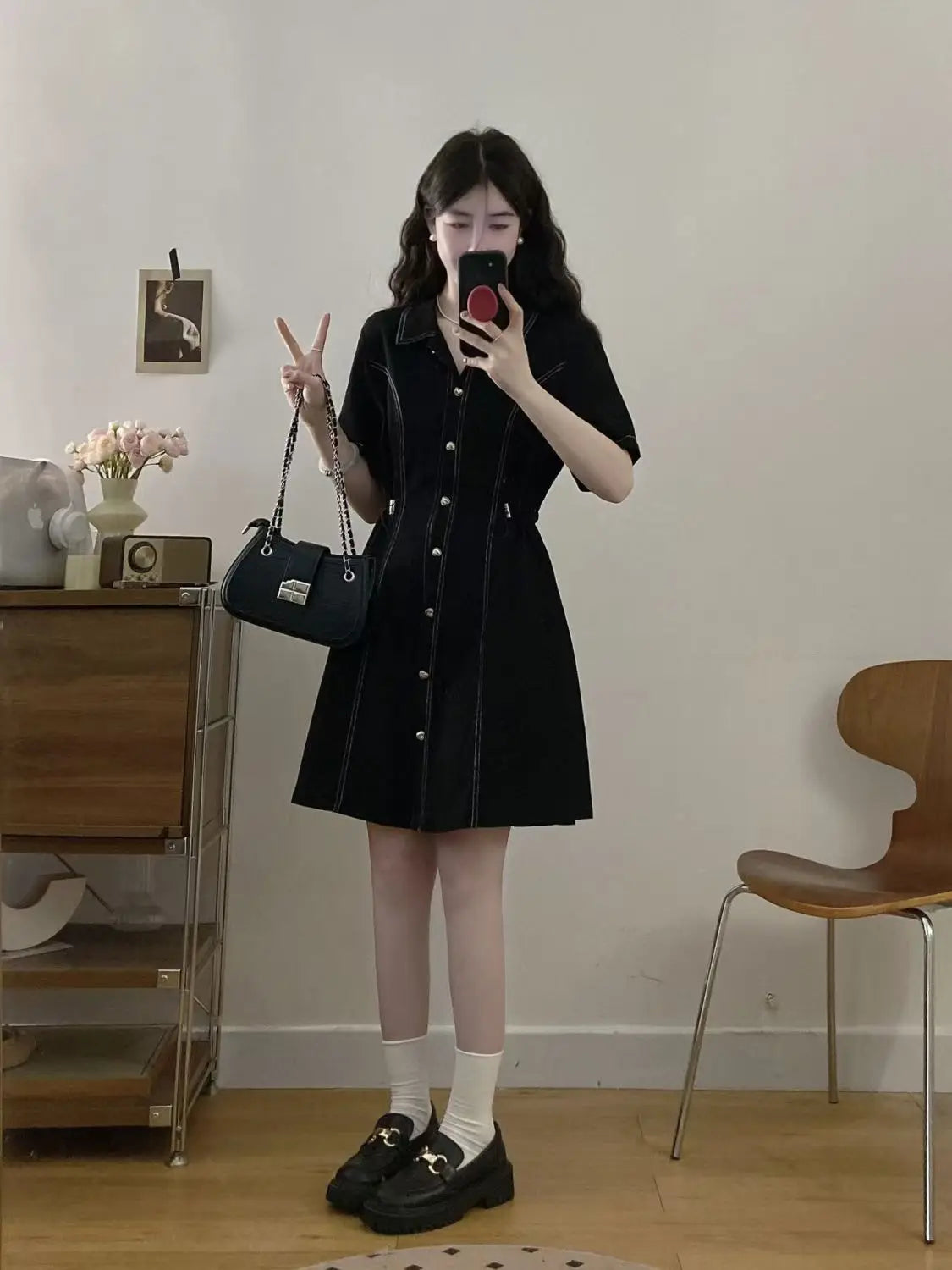 plus Size Summer Women's Dr Button Detail High Waist Slimming Denim Skirt Length Dr Casual Sle ort Sve  Ne