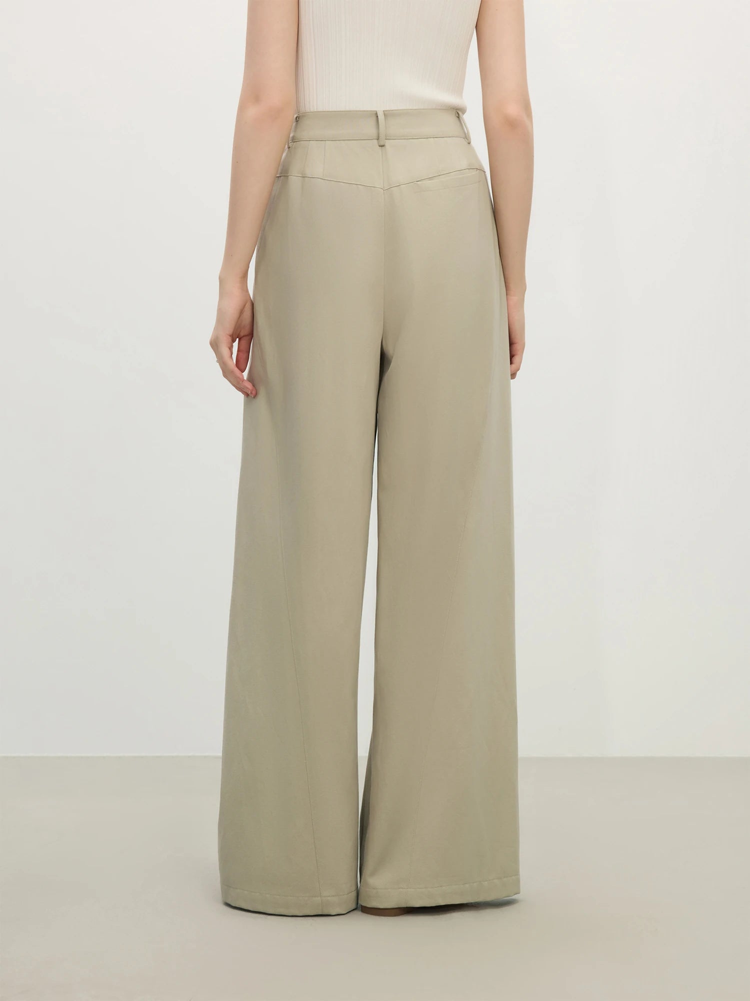 FSLE Office Lady Retro Loose Wide-leg Casual Pants for Women 2025 Spring New Slim Pants Full Women Pants 25FS11250