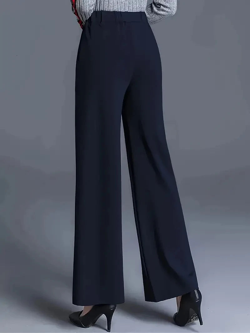 Classic Fit Straight Leg Trousers for Women Ladies' Commuter Work Pants Comfortable Professional Office Leggings