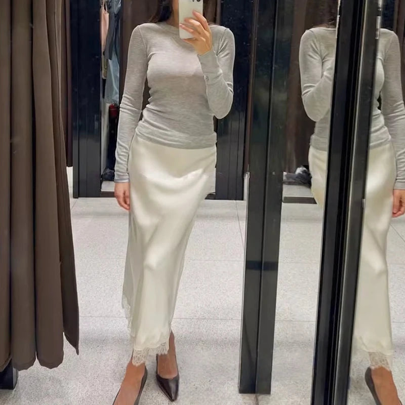 Women's 2026 Spring New Lace Skirts Fashion Elegant Youth Ball Women's Skirts Chic Travel Holiday Party Skirt Summer