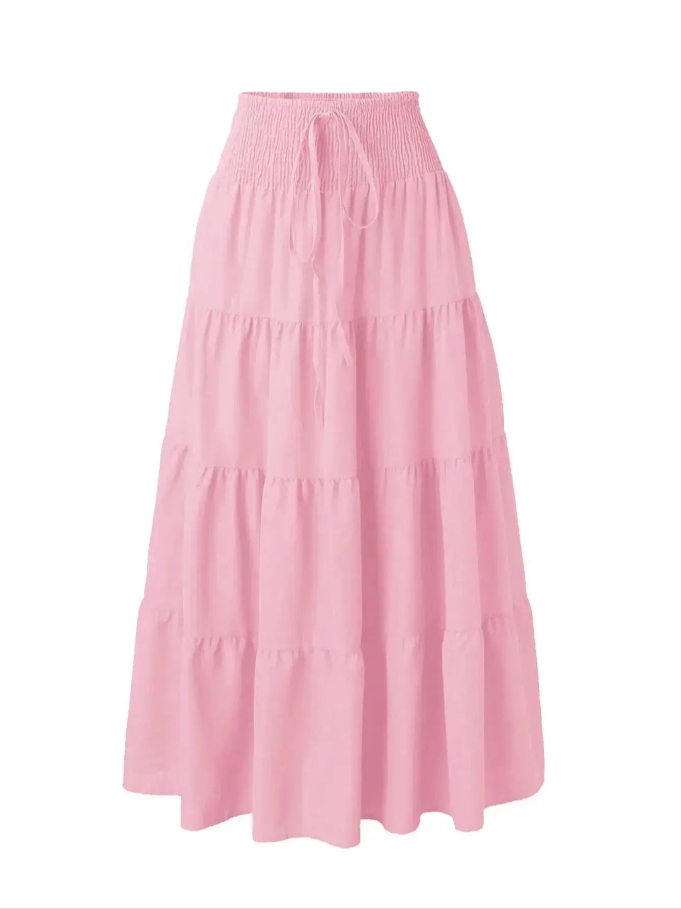 Women's Maxi Skirt High Waisted Slimming a Line Design with Elastic Waist Perfect for Summer and Beach Wear