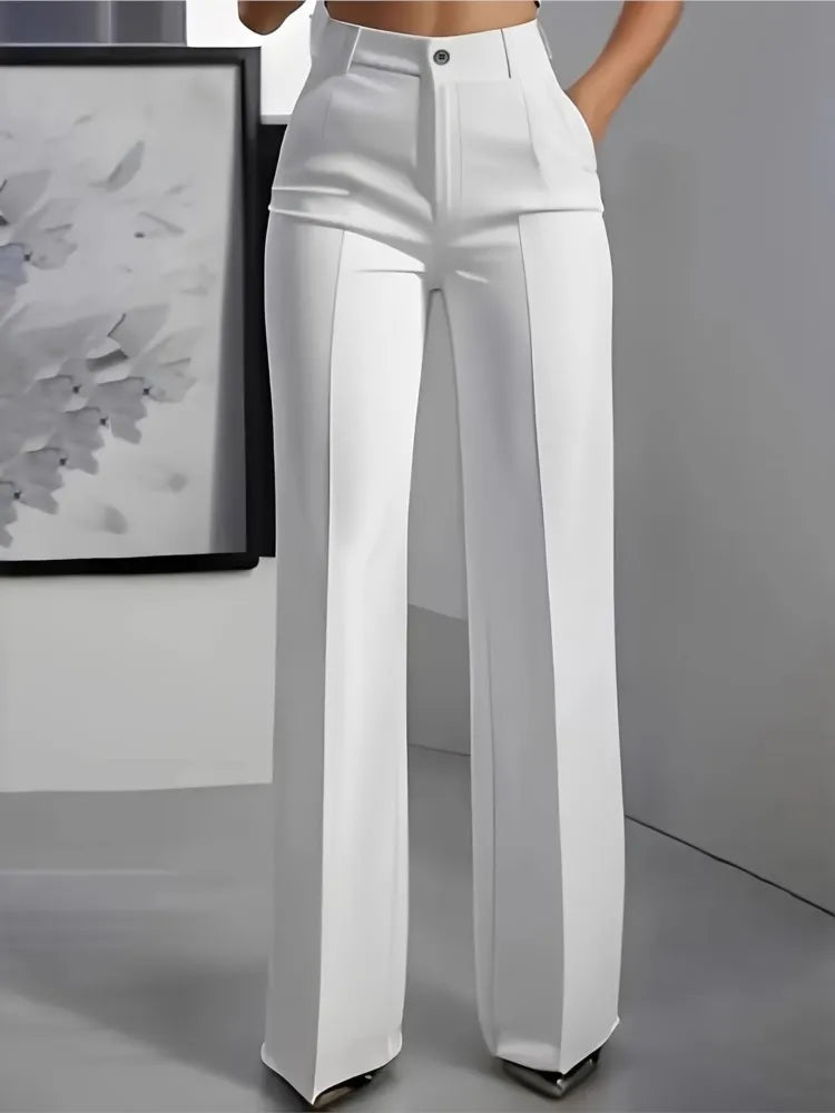 Lady Suit Pants Fashion Solid High Waist Straight Long Pants For Women Elegant Office Women's Clothing Autumn Winter Clothes New