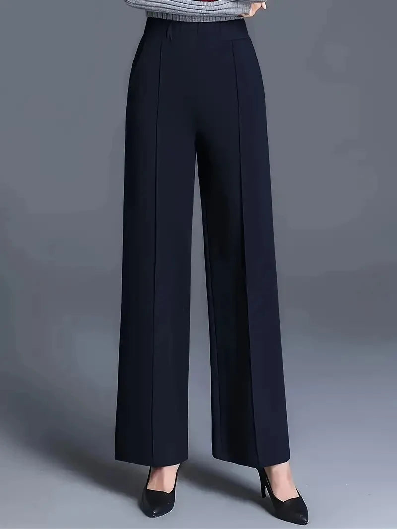 Classic Fit Straight Leg Trousers for Women Ladies' Commuter Work Pants Comfortable Professional Office Leggings